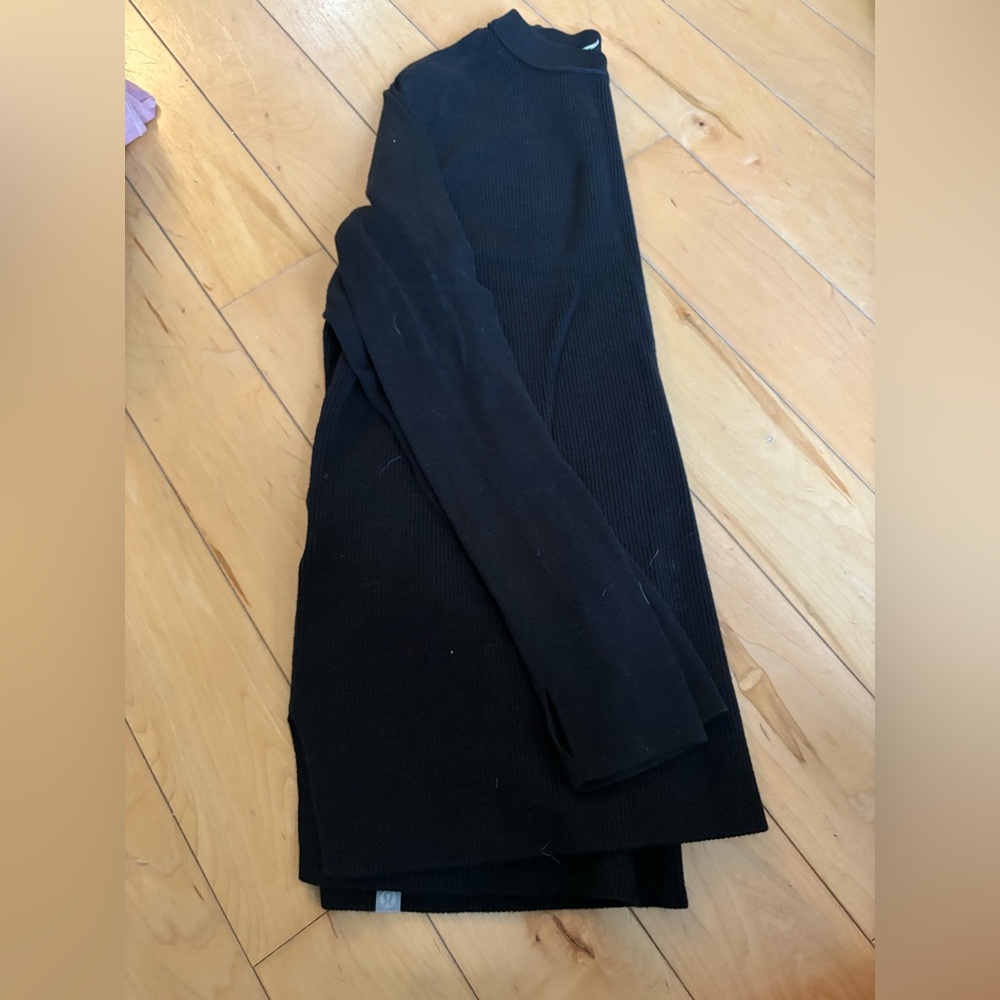 Lululemon Black Ribbed Long Sleeve Top